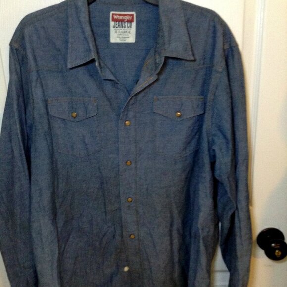 Wrangler Jeans Co. "XL" Men's denim, MOP snaps, Collegiate, Trending, Utility - Picture 1 of 6